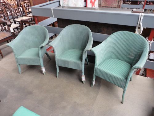Green Lloyd Loom Chairs