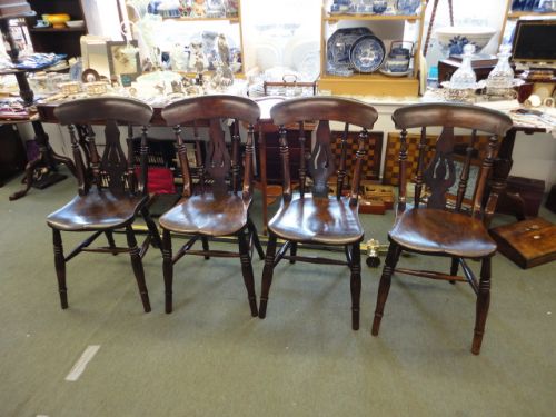 Set of 4 Victorian Kitchen Chairs