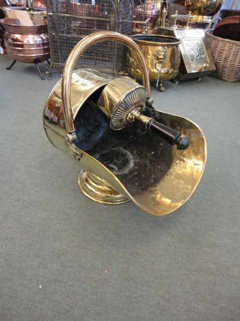 Victorian Brass Helmet & Shovel