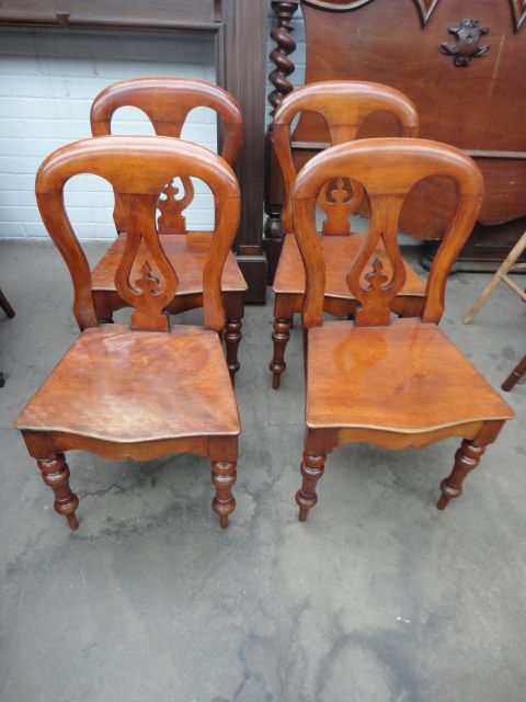 Set of 4 Victorian Kitchen Chairs