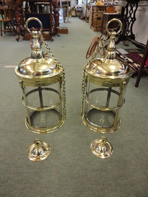 Quality Pair of Brass Lanterns