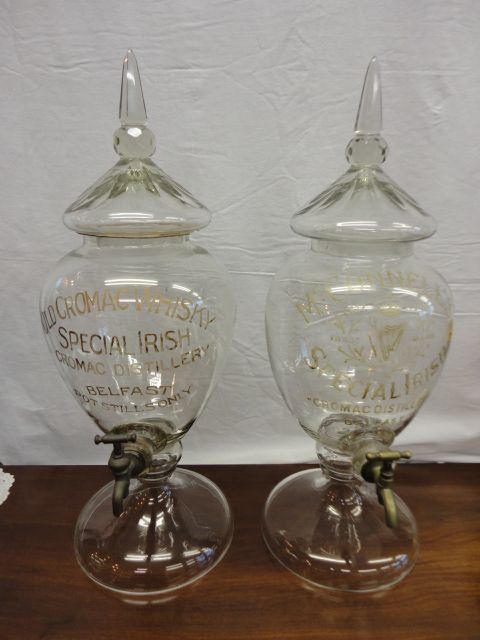 Fantastic Pair of Glass Whisky Dispensers