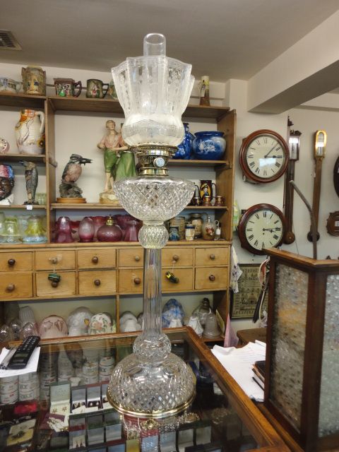 Victorian Cut Glass Oil Lamp