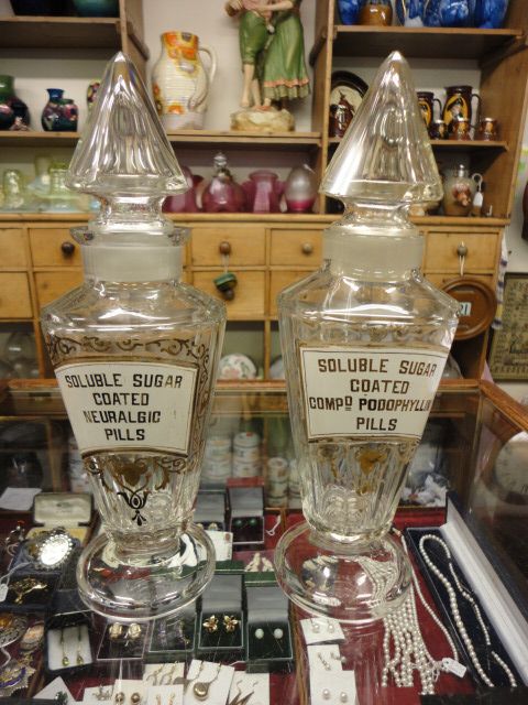 2 Similar Pharmaceutical Jars