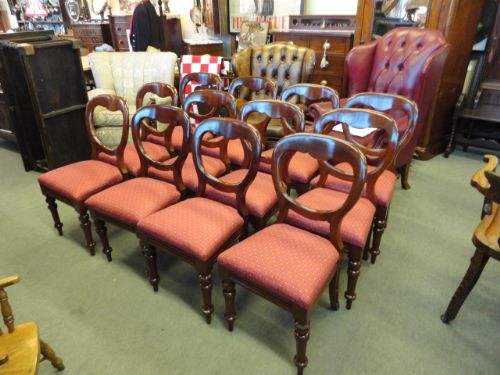 Set of 12 Mahogany Chairs 10% Off Marked Price