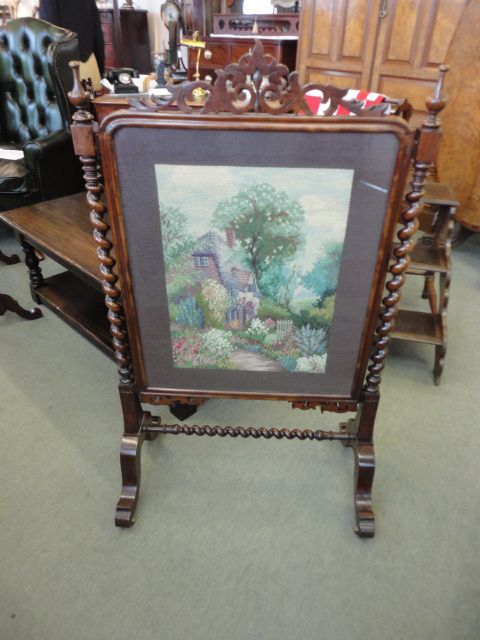 Victorian Rosewood Fire Screen