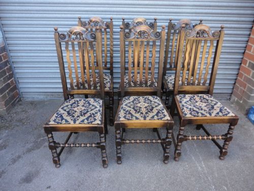 Set of 6 Oak Chairs