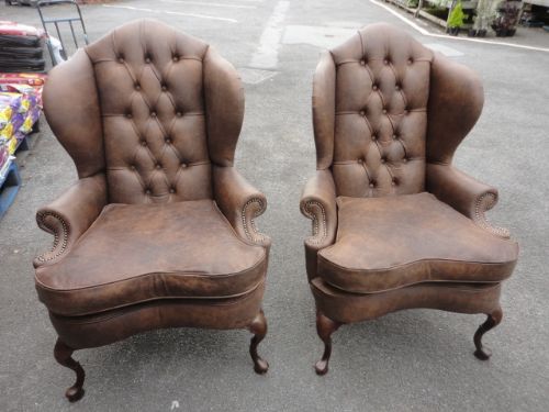 Pair of Leather Arm Chairs