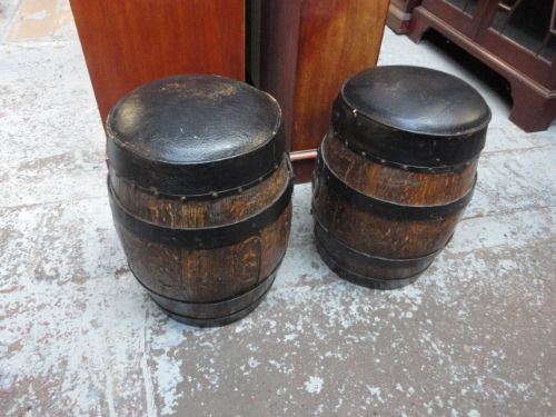 Pair of Barrel Stools