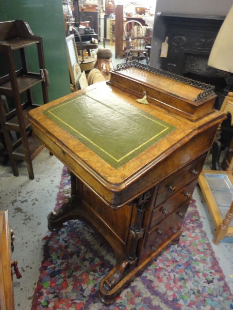 Victorian Walnut Davenport.