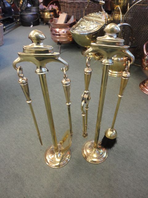 Pair of Brass Fireside Companions