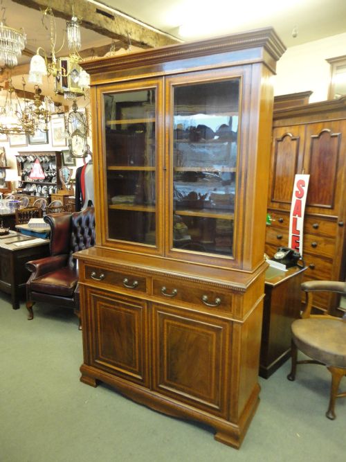 Inlaid Mahogany Bookcase
