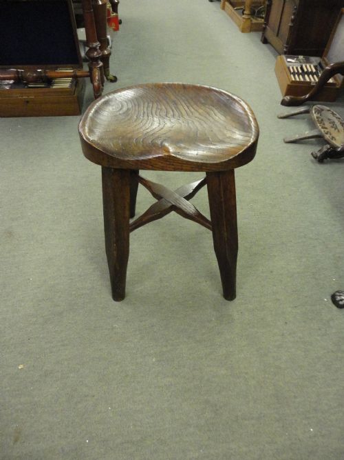 Oak Saddle Seat Stool
