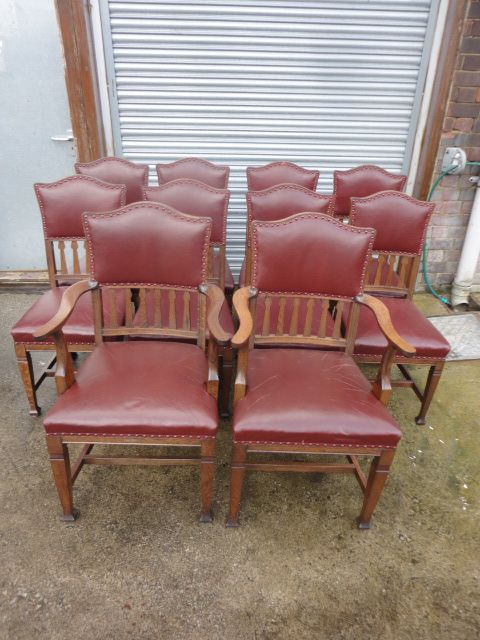 Set of 10 Arts & Crafts Chairs