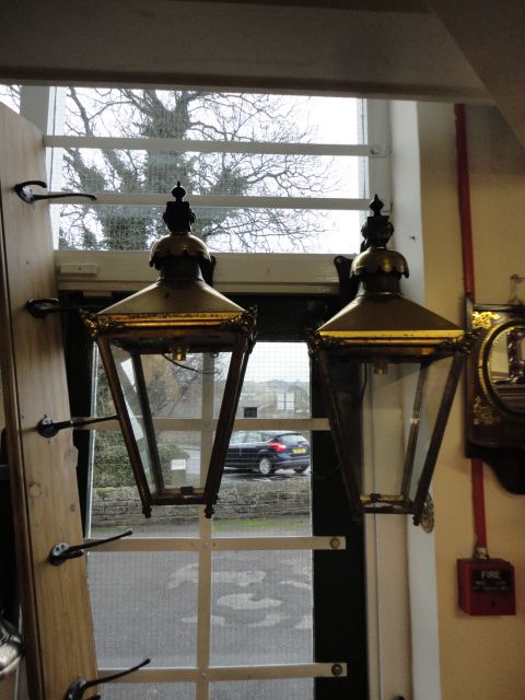 Pair of External Lanterns on Wall Brackets
