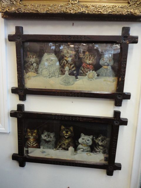 Pair of Louis Wain Cat Prints