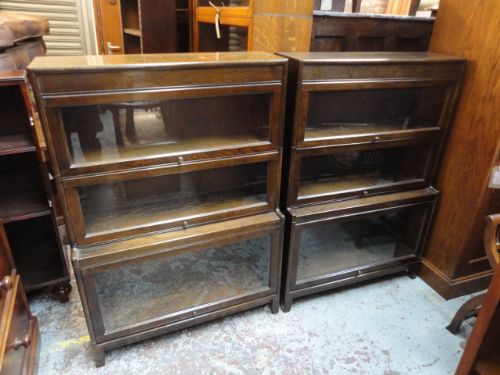 Pair of Oak Stacking Bookcases