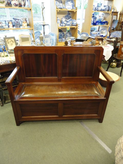 Art Deco Mahogany Settle