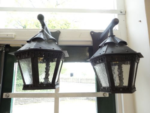 Pair Outside Lanterns & Brackets.