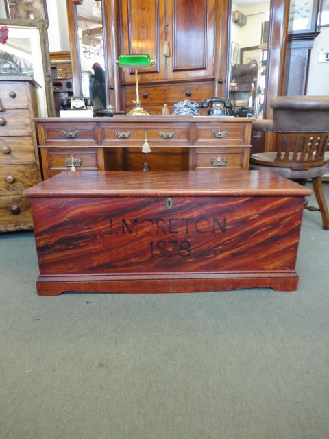Victorian Pine Box ""I Moreton 1878""