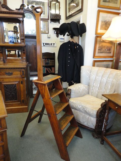 Quality Mahogany Library Steps.
