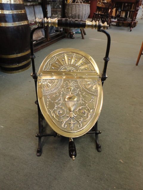 Quality Victorian Brass Coal Bucket & Shovel.