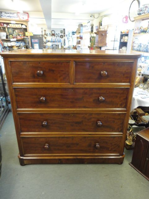 Quality Victorian Mahogany Chest of Drawers by Jas Shoolbred & Co.