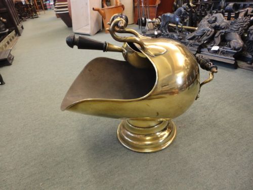 Victorian Brass Coal Helmet & Shovel.