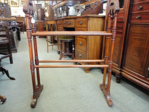 Victorian Mahogany Towel Rail.