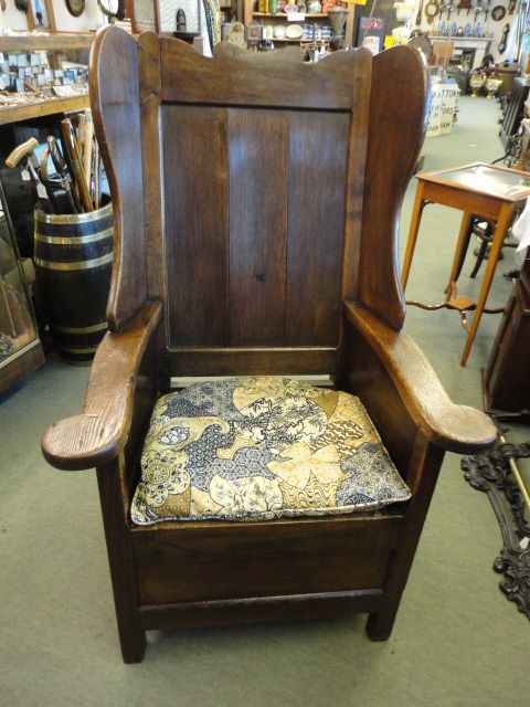 Period Oak Winged Lambing Armchair