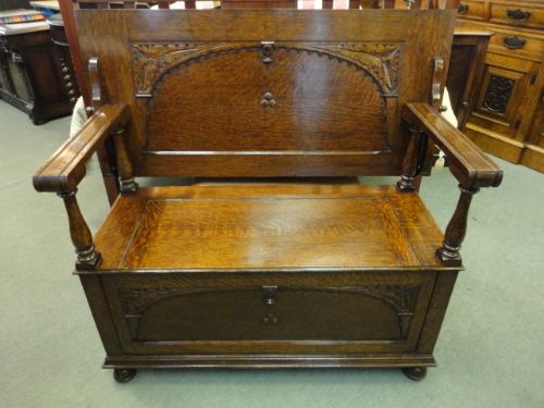 Medium Oak Monks Bench