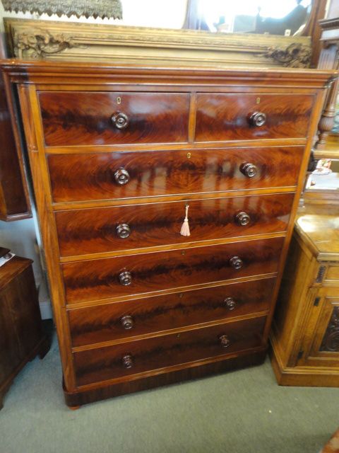 Superb Quality Tall Victorian Mahogany Chest of Drawers