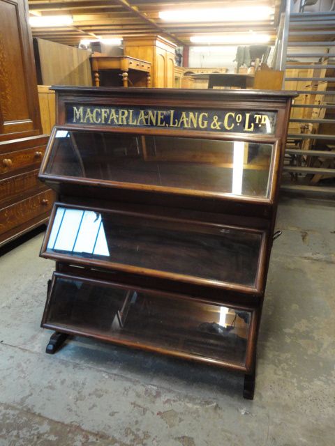 Mahogany Biscuiteer by Macfarlane & Co Ltd