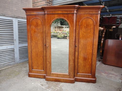 Superb Quality Triple Mahogany Wardrobe