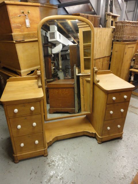 Victorian Pine Drop Well Dressing Chest
