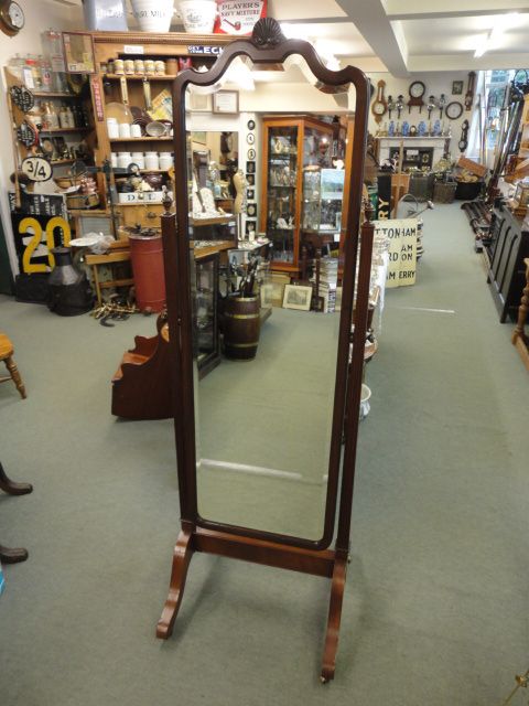 Quality Mahogany Cheval Mirror