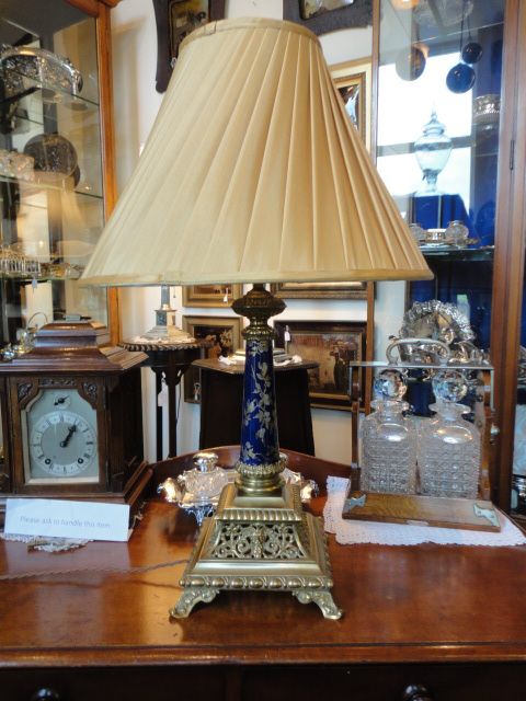 Quality Brass & Porcelain Lamp