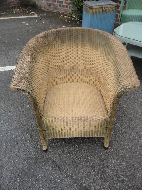 Large Gold Lloyd Loom Chair