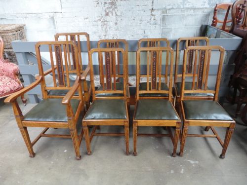 Set of 8 Oak Chairs
