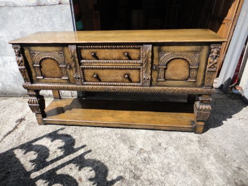 Large Oak Pot Board Sideboard
