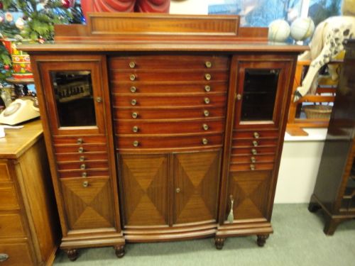 Mahogany Dentist Collectors Cabinet
