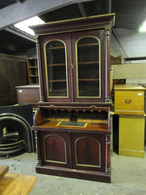 Painted Cylinder Bookcase