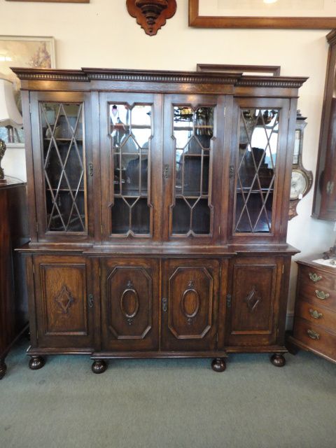 Oak Glazed Bookcase