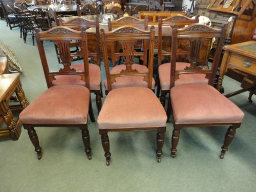 Set of 6 Mahogany Dining Chairs