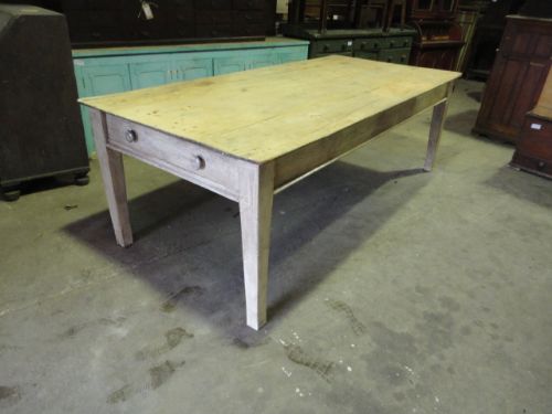 Large Pine Scrub Top Farmhouse Table