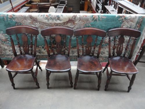 Set of 4 Victorian Kitchen Chairs