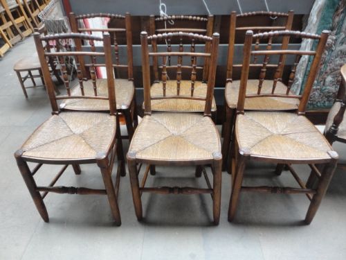 Set of 6 Period Country Kitchen Chairs