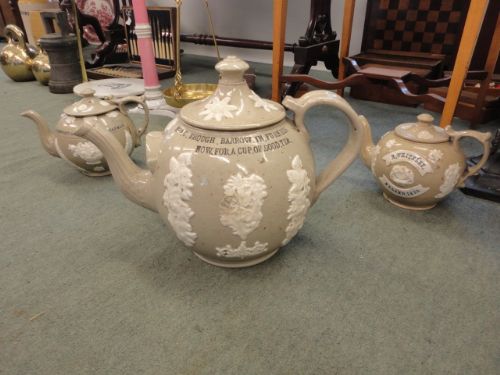 Super Extra Large Victorian Bargeware Teapot