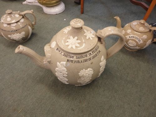 fig 1. Super Extra Large Victorian Bargeware Teapot