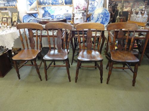 Set of 4 Victorian Kitchen Chairs
